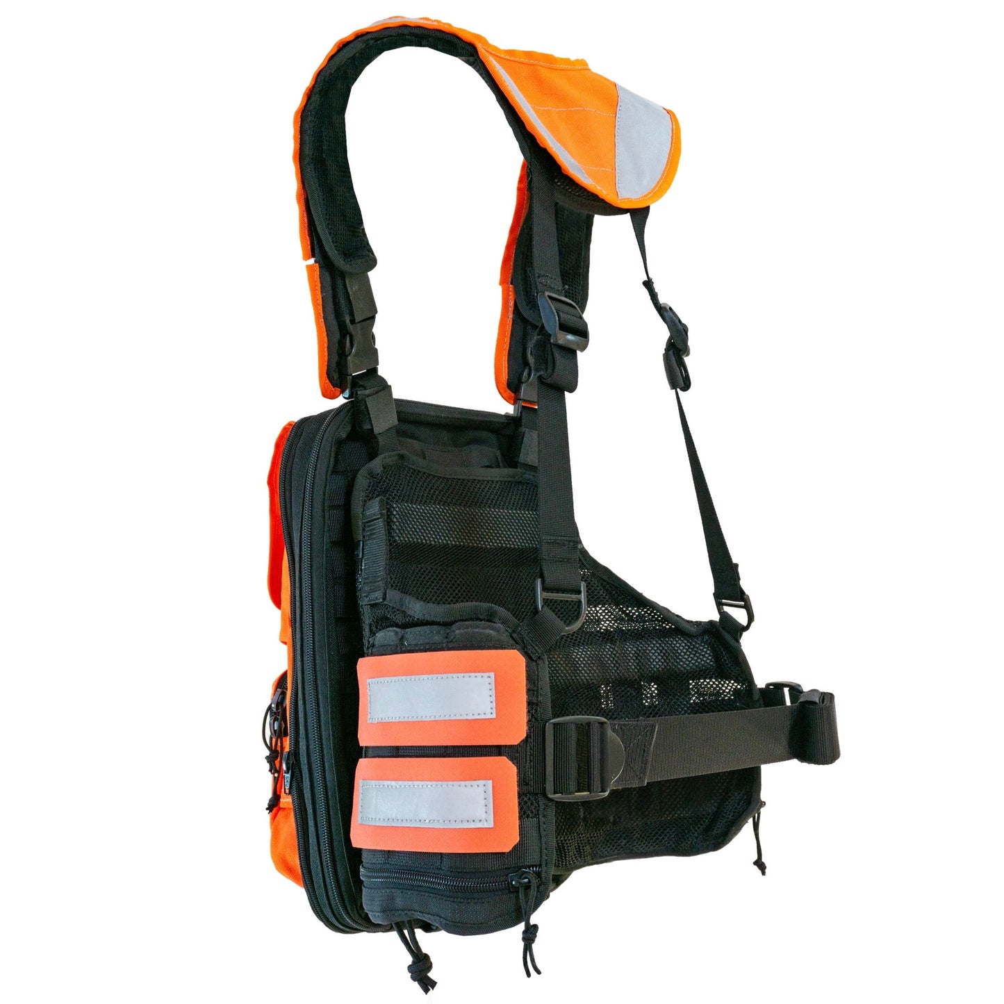 Tablet Harness with Front & Shoulder Visibility Covers - Orange & Black