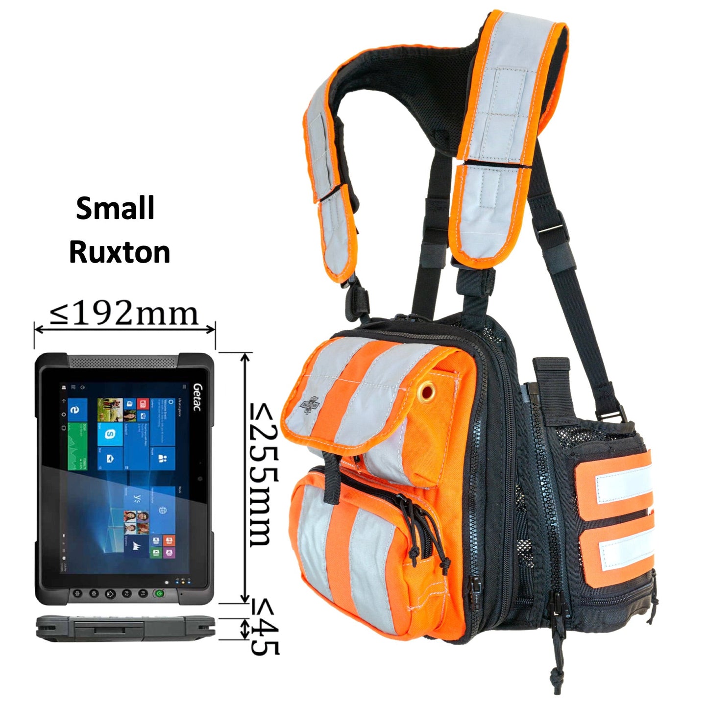 Small Ruxton Tablet Harness with Front & Shoulder Visibility Covers