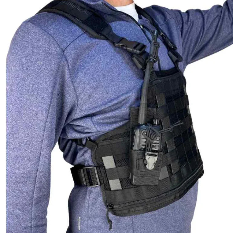 FitekGear Radio Pouch for Ruxton and Jervis Chest Pack – Adjustable MOLLE Accessory