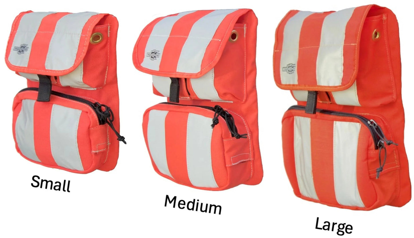 High-visibility orange front pocket cover for Ruxton or Jervis chest pack – FitekGear