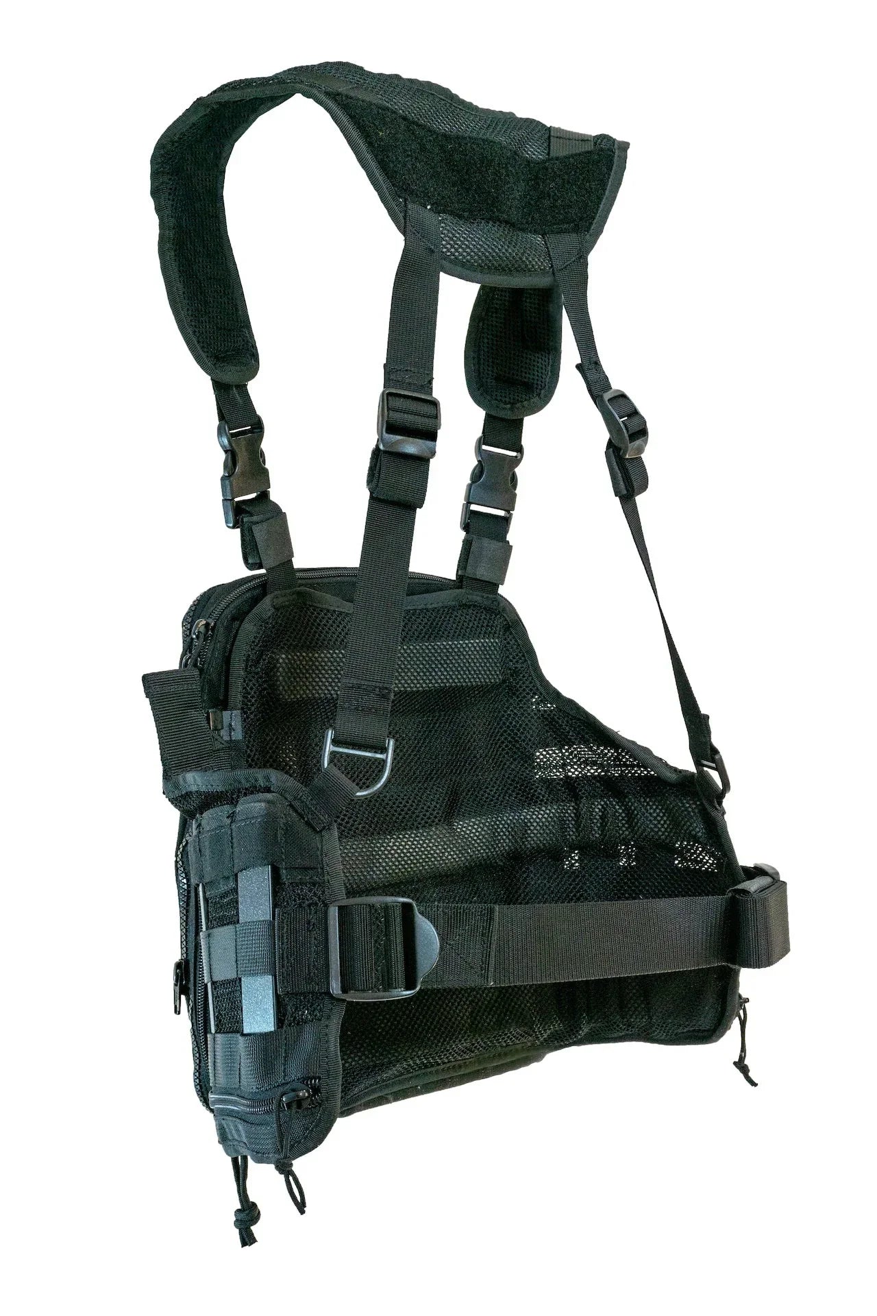 Ruxton Black Tbalet Harness Chest Pack  - Full view
